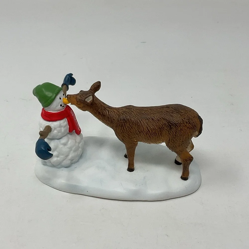 Dept 56 Village Accessories Lucky The Snowman Dated 2016 Deer 4054203 Christmas